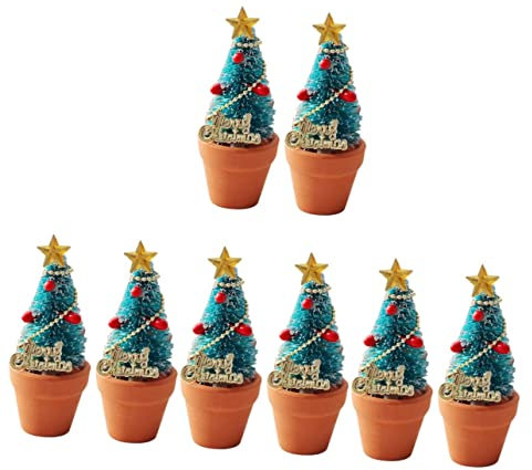 SOIMISS 4 Sätze Puppenhaus Weihnachtsbaum Miniatur Puppenhaus Weihnachtsdekoration Zubehör Miniatur Weihnachtsdekoration Puppenhaus Puppenhaus Weihnachtsbäume Mädchen 2 Stück * 4