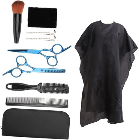 ERINGOGO 10stücke Scherenset Mit Haarschneideschere Flachschere Friseurschere Und Haarschneidezubehör Aus Edelstahl Und Kunststoff Gefertigt Rostet Nicht Leicht Und Ist Langlebig Für