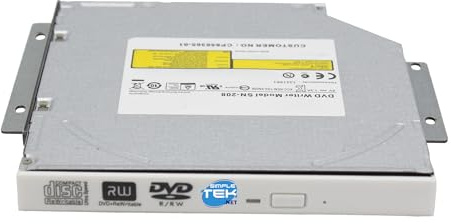 SIMPLETEK - Masterizzatore CD/DVD 12,7 mm con mascherina bianca SATA DVD-RW + Staffa generica di fissaggio 45K0494