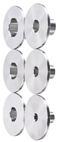 Luocute Oberfräsen-Schablonenführungen-Buchsen-Set, 6-teiliges Edelstahl-Holzbearbeitungswerkzeug mit 10 Mm, 12 Mm, 14 Mm, 16 Mm, 18 Mm, 20 Mm, Oberfräsen-Schablonen für Präzises Bohren