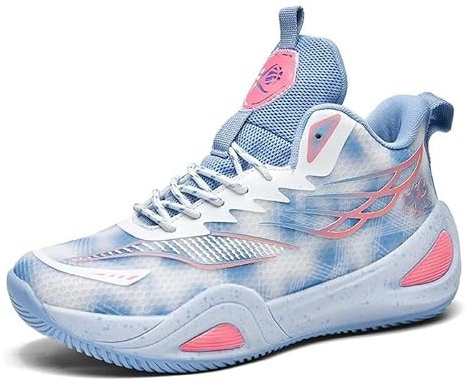 Unisex utomhussportskor, basketskor lätta, andningsbara, bekväma, omslagna stövlar Skor för promenader(Blue,41 EU)