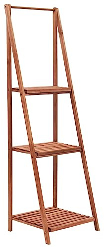 Mokuyary Soporte para plantas de madera de cedro 45 x 40 x 145 cm, estantería para plantas interior y exterior, estantería decorativa para flores, escalera decorativa para terraza, balcón, salón