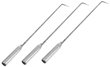GAROZATION 3 Stück Eisen Feuerhaken für Kamin und Feuerstelle Hitzebeständig mit Langem Griff Kaminwerkzeug für Indoor und Outdoor Grillen und Camping
