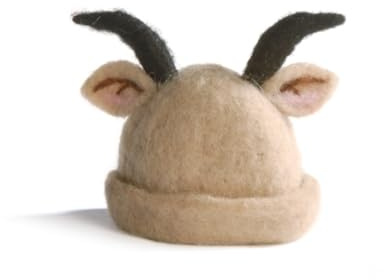 LK Trend & Style Dekorativer Eierwärmer, einfach über das Ei im Eierbecher Stulpen, Handgefertigt aus Filz, Frühstück Tischdeko (Steinbock 8cm)