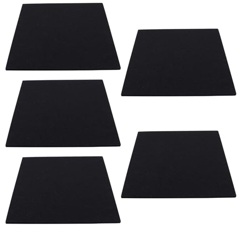 5pcs Felt Panel for Music Room Sound Insulation Wall Board Black | Self Contained Adhesive, Easy Installation for Dance Room Use, Fashionable Versatile Styling, Five Piece Set