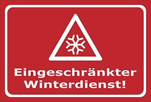 Melis-Folienwerkstatt Schild Eingeschränkter Winterdienst - 60x40cm - 3mm Hartschaum – 20 VAR S00018-016-D