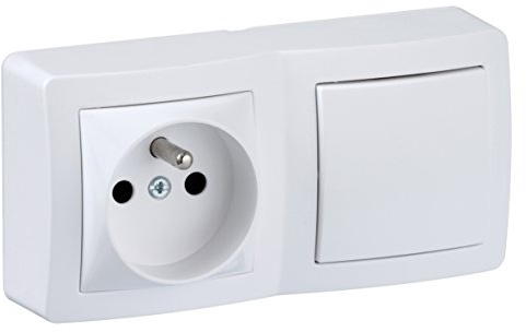 Schneider Electric SC5SHN0261051P Alrea Interrupteur va et vient + 2 pôles + terre, Blanc
