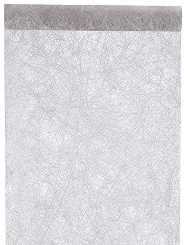 NEU Tischläufer Faseroptik grau, 30cm x 5m