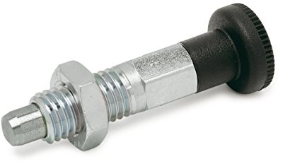 Ganter Normelemente GN 717-6-M10-BK-ST - Rastbolzen, Silber, 2 Stück