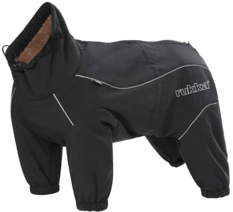 Rukka Pets Thermojacke für Hunde, winddicht, Schwarz