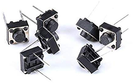 Youmile 100PACK Tact Button Schalter 2 Pin DIP 6x6x5mm PCB Momentary Tactile Tact Push Button Switch