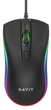 GAMENOTE MS72 Souris bureautique & Gaming 4 Boutons, 1200 DPI, Optique, Filaire USB, rétroéclairage LED
