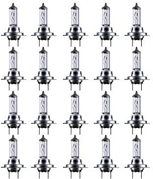 20x cartechnic H7 +90% 12V 55W PX26d Halogen Glühbirnen Scheinwerferlampen Faltschachtel