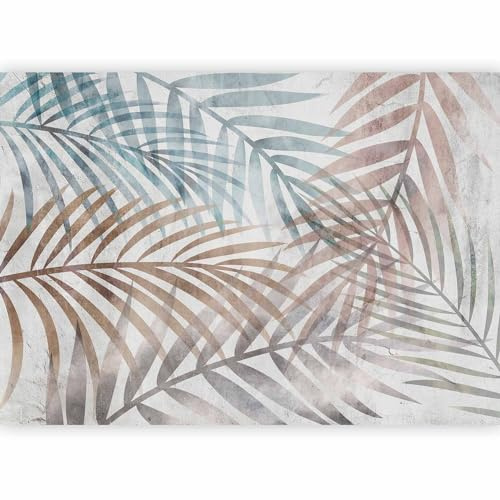 murando - Carta da Parati Moderna per Soggiorno, Foglie Tropicali 400x280 | Fotomurali in TNT, Decorazione da Muro XXL, Poster Giganti da Parete, Tropicali, Beige, Produzione Europea
