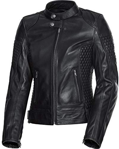 Spirit Motors Retro-Style Damen Lederjacke 1.0 - Kalbsleder - Schwarz