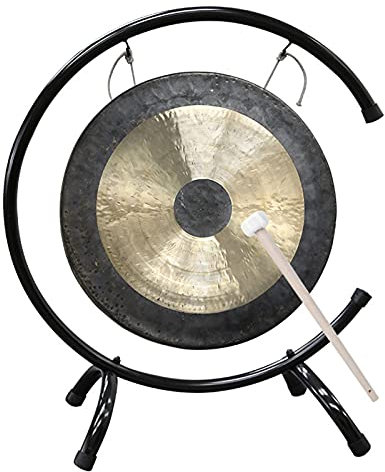 Vinbcorw Tam Tam Gong Whood Chau Gong Großer Gong Gong toller Klang -Yoga Heilung Sinfonieorchesters klingen sehr inklusiv Holz-/Baumwollklöppel/C Rahmen,70+90cm