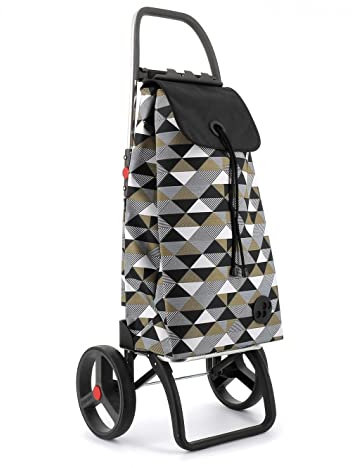 Klappbarer Einkaufstrolley Rolser I-Max Sahara 2 große Räder - Schwarz