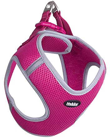 Nobby Mesh Geschirr Delight, Himbeere, S: Brust: 35-40 cm, Bauch: 40-45 cm, 15 mm, 1 Stück