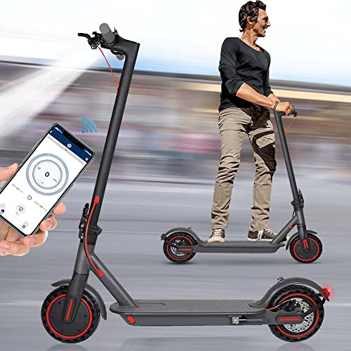 E Scooter 350W Motor,25-30km Reichweite,8.5 Wabenreifen Elektroroller Belastung LED Elektro Scooter Faltbarer E Roller für Pendeln Duales Bremssystem E Scooter mit Straßenzulassung