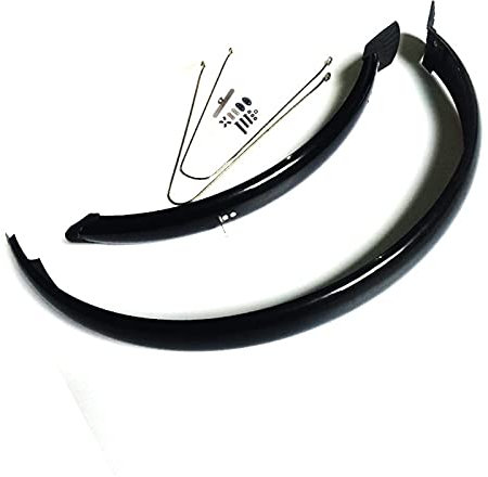 HMTE Fahrrad Schutzblech Set 16 Zoll 20 Zoll Fahrrad Schutzblech Schutzblech für MTB Fahrrad vorne und hinten Schutzblech Chrom Kunststoff Fahrradzubehör (16 Zoll)