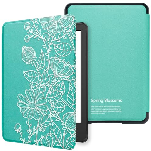WALNEW Hülle für 6 Zoll Neu Kindle 11. Generation 2024/2022 e-Reader (Modell Nr. C2V2L3), PU Leder Schutzhülle Tasche mit Auto Schlaf/Wach Smart Cover