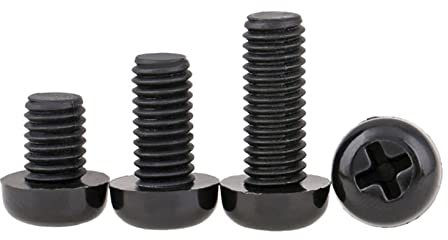 BELLAY Schwarze Nylon-Kunststoff-Phillips-Flachkopf-Kreuzrundschraube mit Gewinde M5 M6 M8 (Color : 50pcs, Size : M8x35)