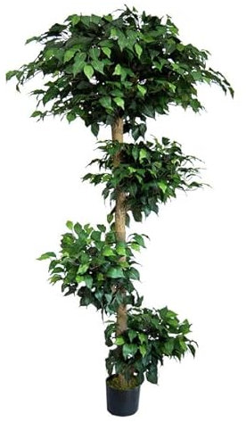 Tropical Ficus 180cm grün DA Kunstbaum künstlicher Baum Pflanze Dekobaum Birkenfeige Seidenblumen Roß