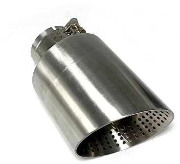 Auspuffspitzen Auspuff 1 Stück Für Golf 7 GTI Mk7 Matt Edelstahl Auto Schalldämpfer Tip Auspuff Tip System Rohr Auspuff Tip Düse Universal 57mm 60mm 63mm (Größe : 57MM IN 101MM Out)