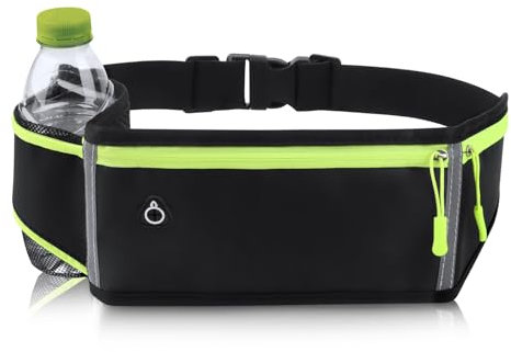Laufgürtel für Handy,wasserdichte Lauf Hüfttasche mit Verstellbarem Gummiband,Lauftasche Jogging,Verstellbare Lauftasche mit Kopfhöreranschluss für einschließlich gehen,Laufen,Radfahren