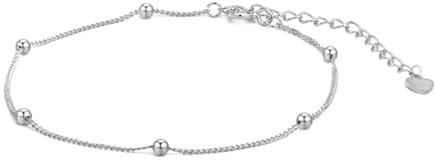 CERSLIMO Kette Silber 925 Gold Rosegold, Sterling Silber Choker Kette Damen Perle Halskette ohne Anhänger für Frauen Mädchen