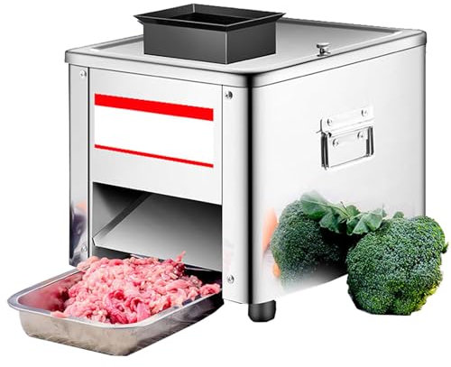 DPLXQPP Picadora Carne Eléctrica,Picadora Carne Comercial,Picadora Carne Eléctrica Industrial Acero Inoxidable,Picadora Carne Eléctrica con Bandeja Y Herramientas Limpieza,20mm
