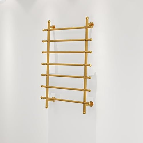 PRMTYUP Hoher BandstäNder FüR WäNde, Seidenschal-PräSentationsstäNder, Multifunktionales Wandregal FüR BlumenverpackungsbäNder, Platzsparend,Gold