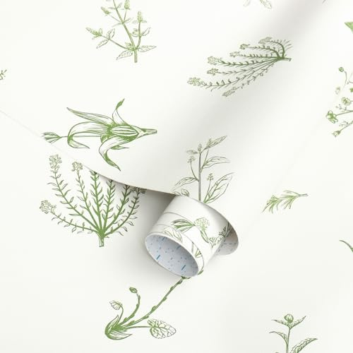 Fiula Feuille de papier peint autocollant en vinyle pour meubles - 41 x 300 cm - Vert - Amovible - Pour salon, chambre à coucher