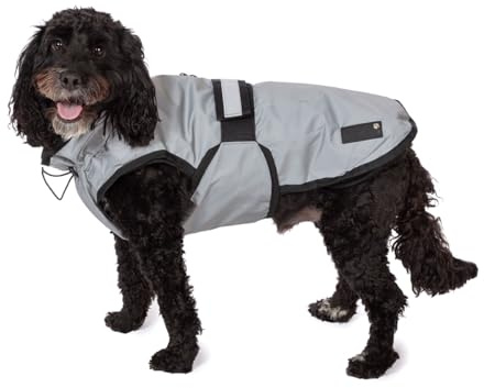 Danish Design 3-in-1-Hundemantel, reflektierend, 65 cm, wetterfest, mit Fleece gefüttert, stilvoller Regenmantel für Hunde