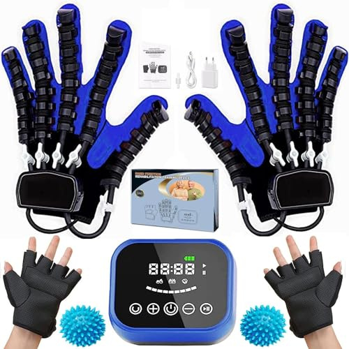 (Links + Rechts) Reha-Handschuhe, Reha-Handschuhe für Halbseitenlähmung, Hand-Reha-Ausrüstung, Roboter-Handschuhe für Schlaganfall-Hand, Hand-Reha-Ausrüstung