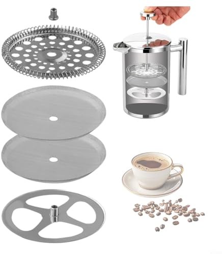 Ensemble de rechange pour filtres de presse française, remplacement de maille Cafetier, grille de filtre Cafetier en acier inoxydable, pour presse française, disque croisé pour 5,9 cm / 8,9 cm / 8,9