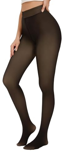 Harlamvar Winter Thermostrumpfhose Damen Warme hohe Taille Strumpfhose Gefüttert Thermo strumpfhosen Fake Transparente Verdickte Pantyhose Licht