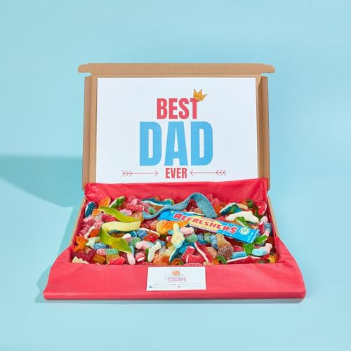 Best Dad present, sweet box, Pick and Mix letter box sweets, Happy birthday Dad Random Assorted Fizzy and non Fizzy Sweets, gift for the best dad