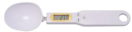 ThreeH uppladdningsbar skedvåg digital 0,5 kg/1,1 lb bärbar mini gramvåg för kök vit