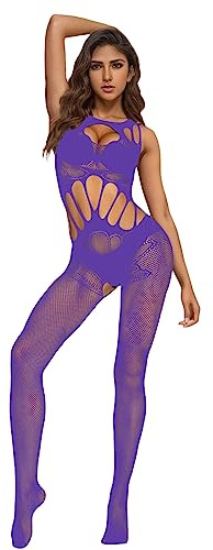 Lingerie Femme Sexy Sous-vêtements Sexy Lingerie Sexy Femme Bodypwear Chemise de nuit Sous-vêtements Femme Pause Bébé Combinaison en résille Lingerie, lilas, taille unique