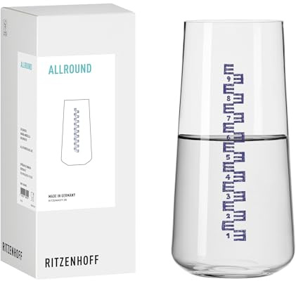 RITZENHOFF 8282002 Universalglas 600 ml, Serie Segeln – mit Pegel-Design – Made in Germany
