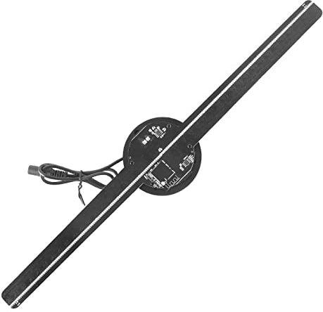 Holograma 3D, Proyector holográfico 3D de 42 cm con 224 LED Que Permite Subir Fotos y vídeos holográficos 3D por WiFi.