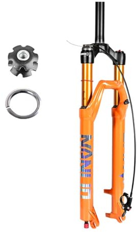 LHHL Forcella Ammortizzata Aria per MTB Diritto 28,6mm Forcella Anteriore a Sospensione per Mountainbike QR 9mm Regolazione del Rimbalzo Corsa 120mm Freno a Disco(Remote,29inch)