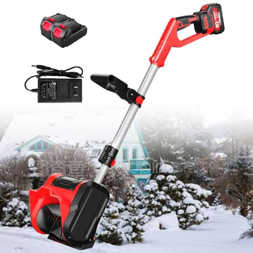 MANYOUYOU Spazzaneve Elettrico, Pala da Neve Senza Fili, Spazzaneve Elettrico a Batteria da 20 V, Pala da Neve Elettrica, Batteria da 4,0 Ah E Caricabatteria Rapido Inclusi B
