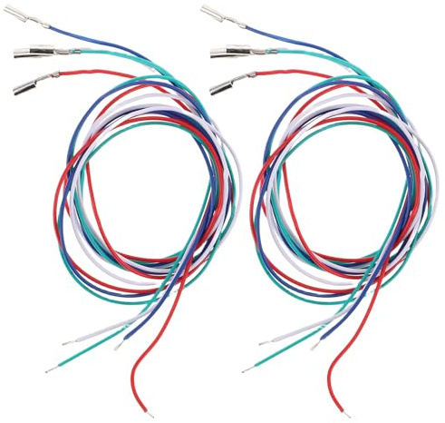 Baluue Cavi per Testine Phono Compatibilità senza Interruzioni 8 Pezzi Codifica Colore in Rame e Pvc per Giradischi e Fonografi, per Eventi Dj e Feste