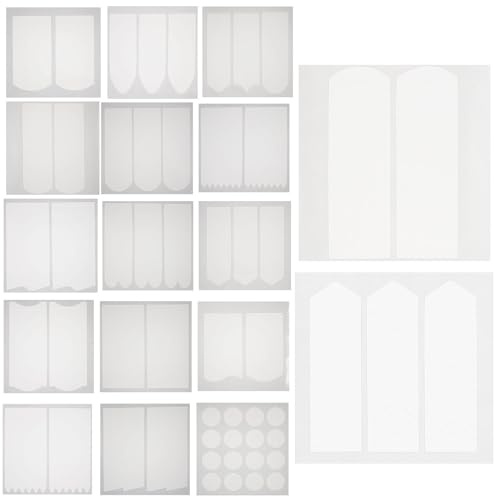 Gogogmee 18 Pièces Autocollants Guides pour Manucure Française Outil pour Ongles à Pointe Française Bandes de Guidage Nail Art pour Décoration Ongles à la Maison et Occasions Spéciales
