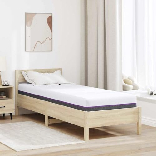 QUAHEAS Madrass, vitt och grått, 70 x 200 cm, jacquardtyg, minnesskum, ergonomiskt med ventilerande överdrag, hårdhetsgrad medelfast, för sovrum, sovunderlägg, rullmadrass, topp, stoppning