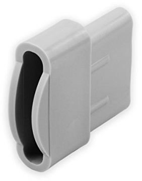 DIWARO® 1 Paar Endstabgleiter | Größe 25mm x 14mm | Farbe grau | Material Kunststoff | für Endleiste, Endschiene, Winkelendschiene | Rolladenpanzer, Jalousie, Rollo