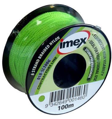 Imex Cordon Maçonnerie 100M Fluorescent - Vert