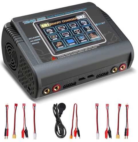 HTRC Duo RC Balance Ladegerät/Entlader für Lilon LiPo Life LiHV NiCd NiMH PB Smart Batterie Dual-Multi-Ladegerät AC 150W / DC 240W 10A